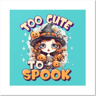 Too Cute To Spook Redhead Chibi Anime Witch Posters and Art